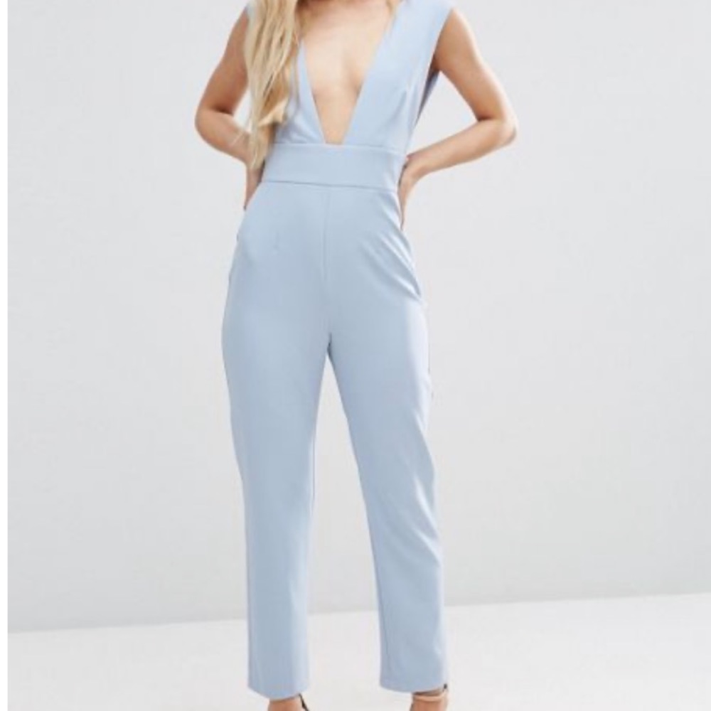 ASOS Structured Plunge Jumpsuit